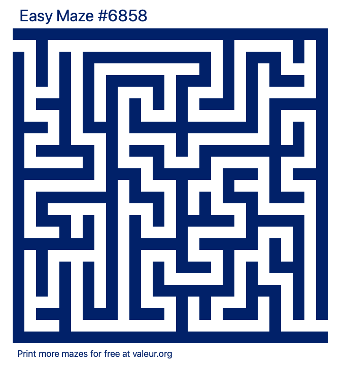 Free Printable Easy Maze number 6858