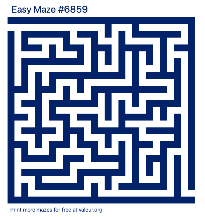 Free Printable Easy Maze number 6859