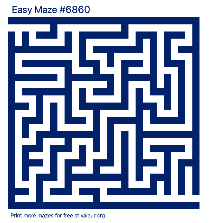 Free Printable Easy Maze number 6860