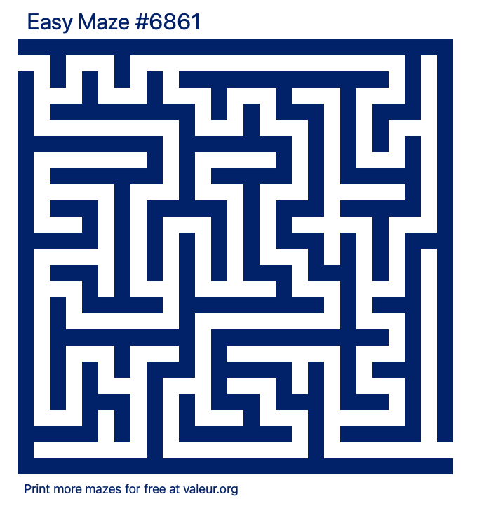 Free Printable Easy Maze number 6861