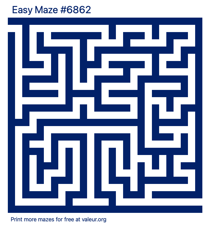Free Printable Easy Maze number 6862