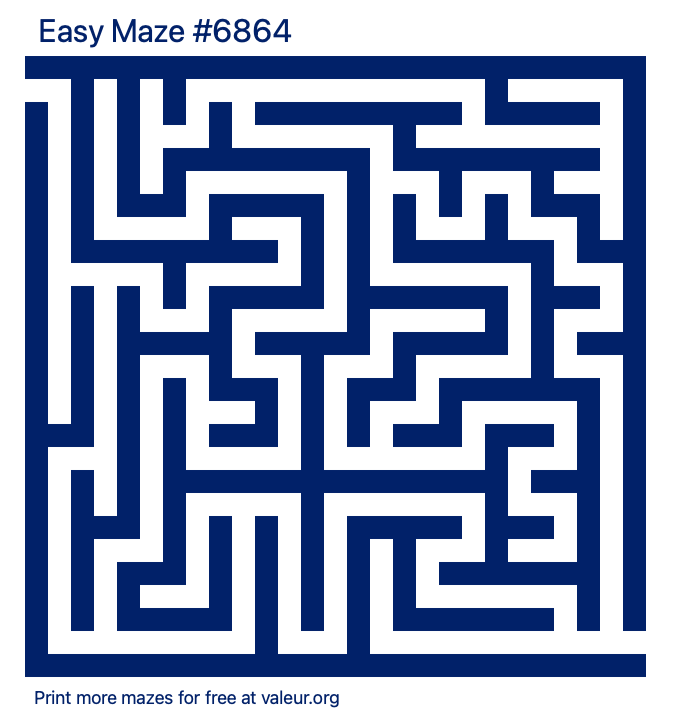 Free Printable Easy Maze number 6864