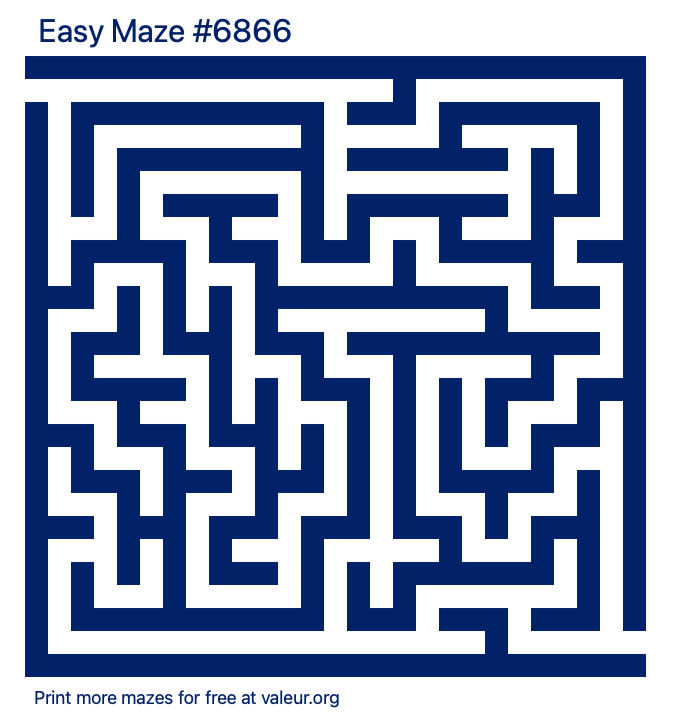 Free Printable Easy Maze number 6866