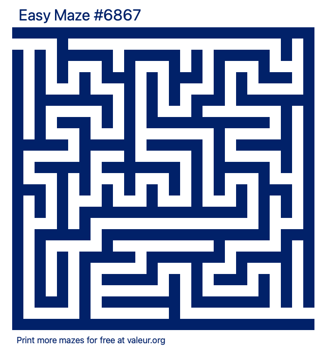 Free Printable Easy Maze number 6867