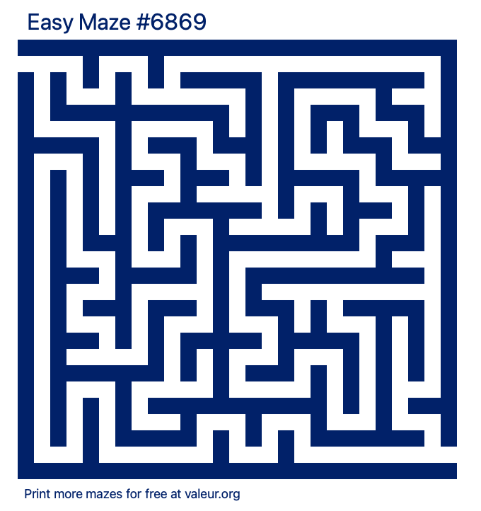 Free Printable Easy Maze number 6869