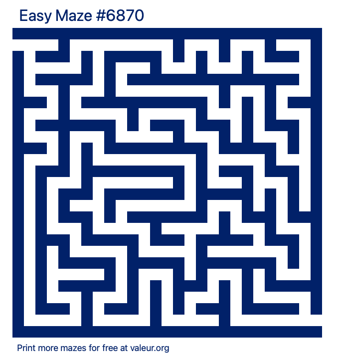 Free Printable Easy Maze number 6870