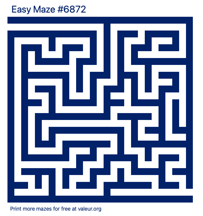 Free Printable Easy Maze number 6872