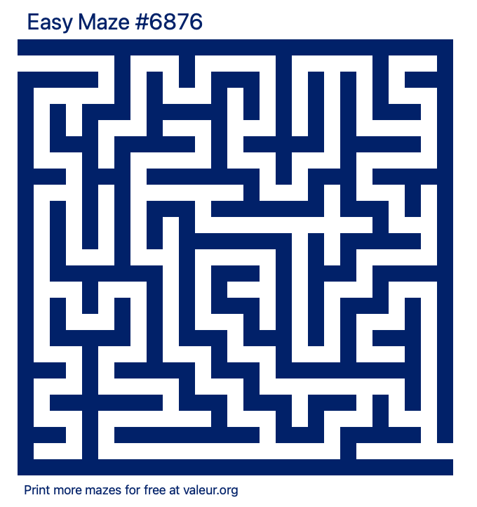 Free Printable Easy Maze number 6876