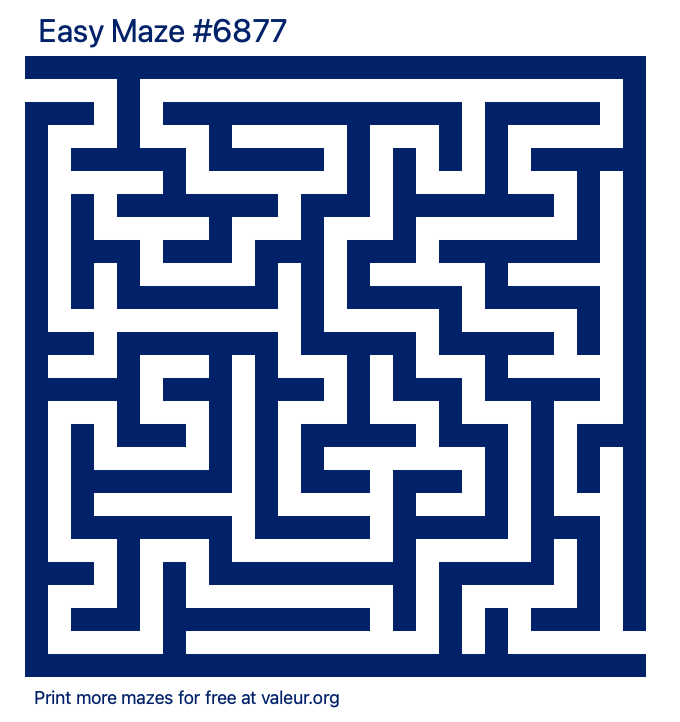 Free Printable Easy Maze number 6877