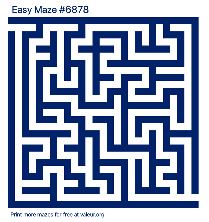 Free Printable Easy Maze number 6878