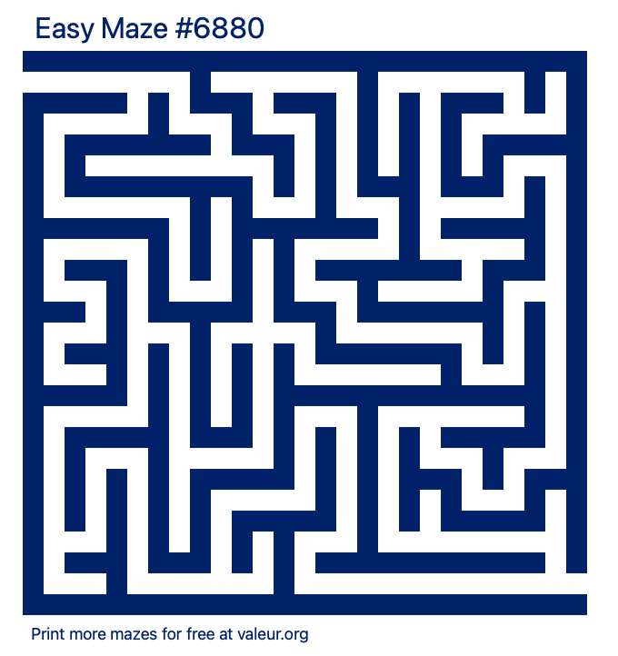 Free Printable Easy Maze number 6880