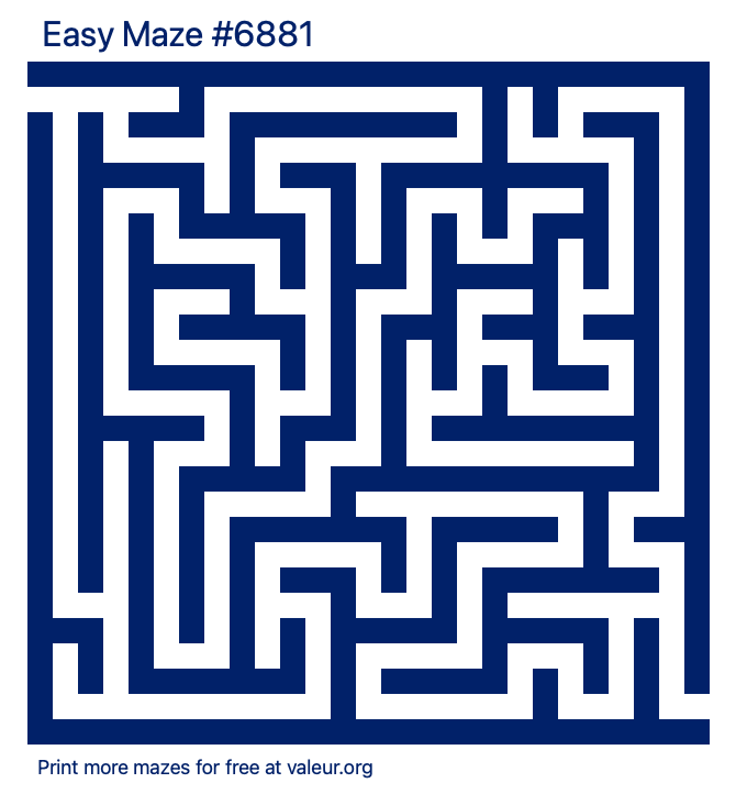 Free Printable Easy Maze number 6881