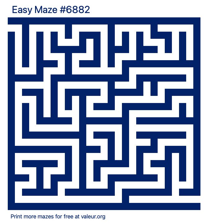 Free Printable Easy Maze number 6882