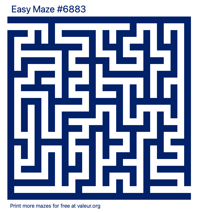 Free Printable Easy Maze number 6883