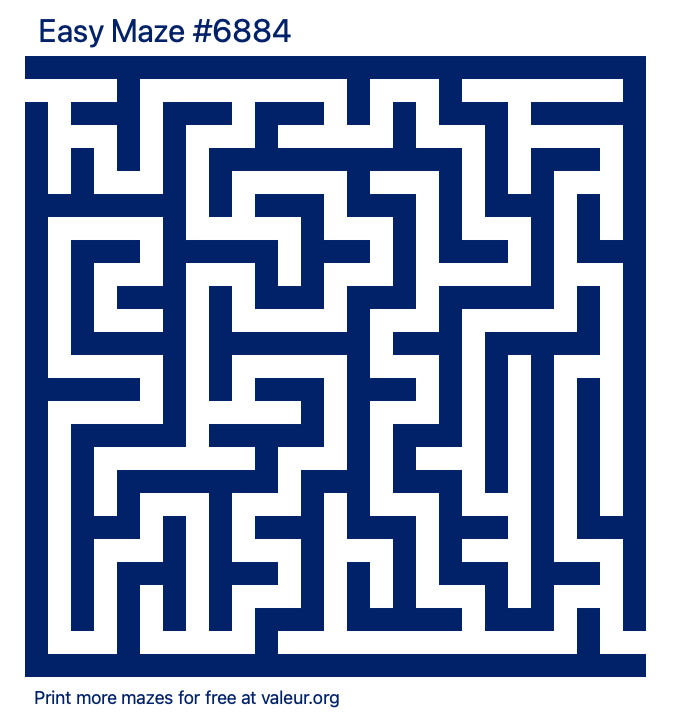 Free Printable Easy Maze number 6884