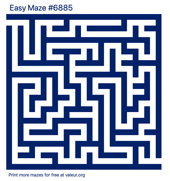 Free Printable Easy Maze number 6885