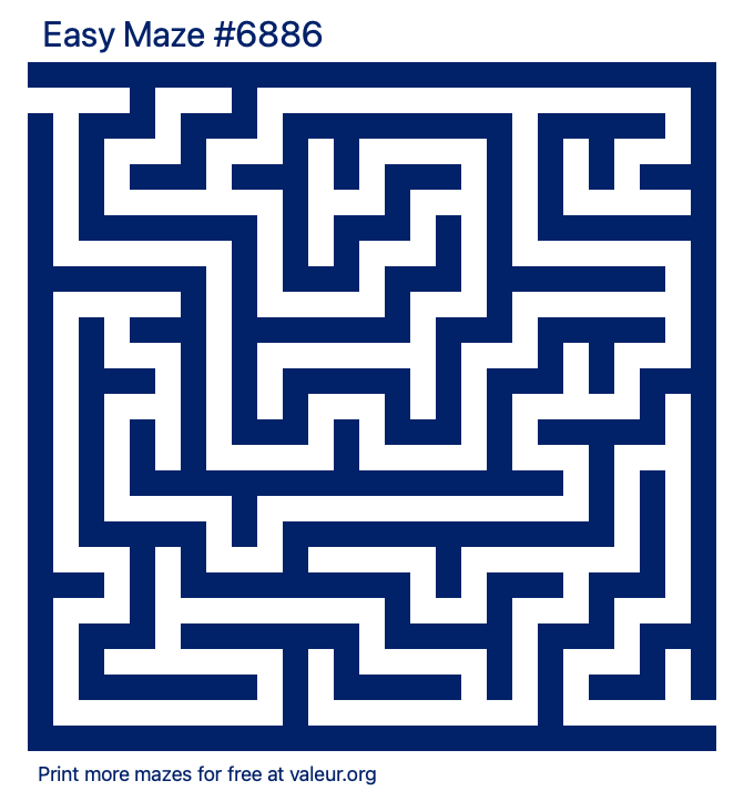 Free Printable Easy Maze number 6886