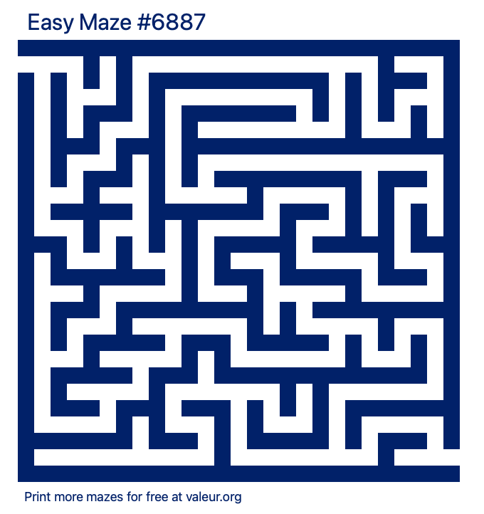 Free Printable Easy Maze number 6887