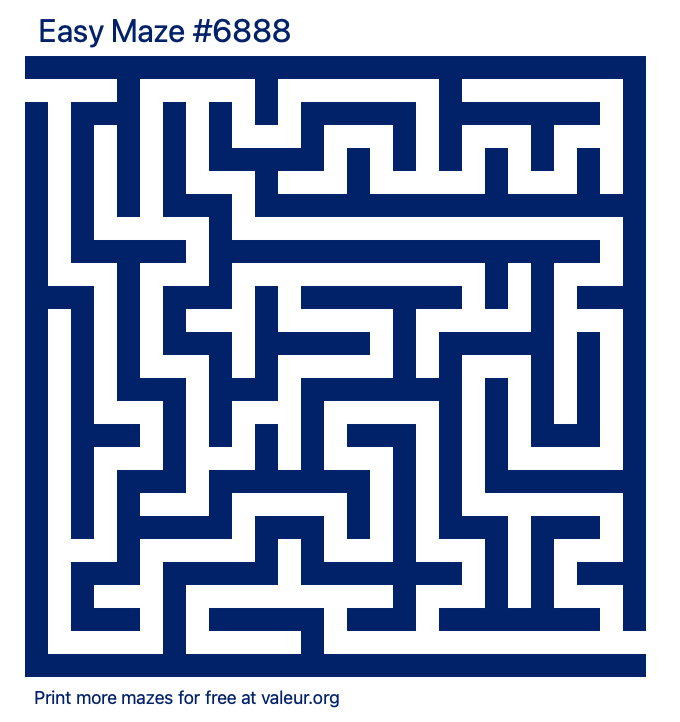 Free Printable Easy Maze number 6888