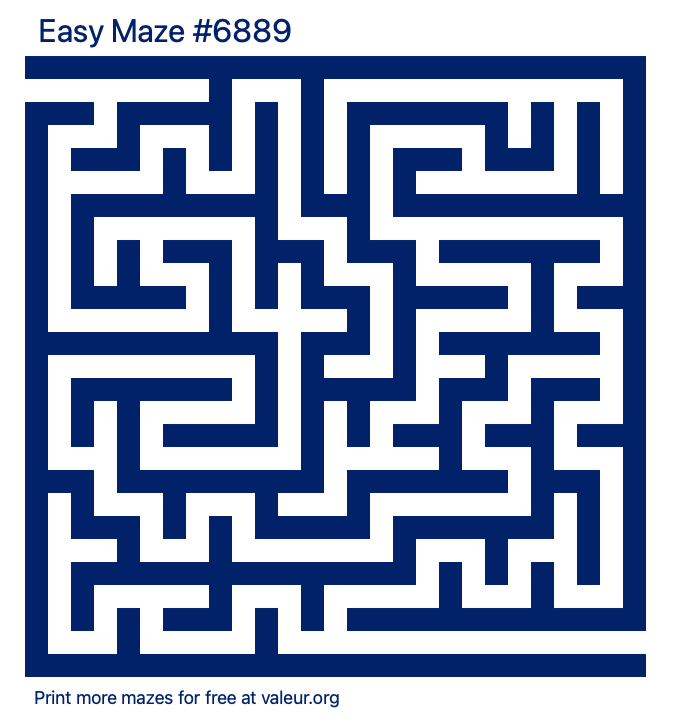 Free Printable Easy Maze number 6889