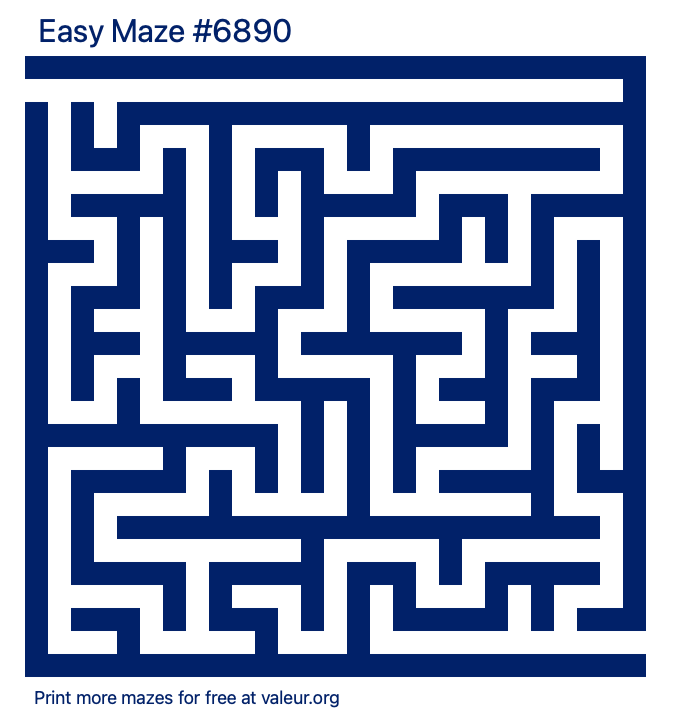 Free Printable Easy Maze number 6890