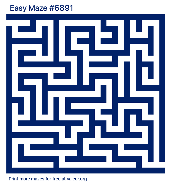 Free Printable Easy Maze number 6891