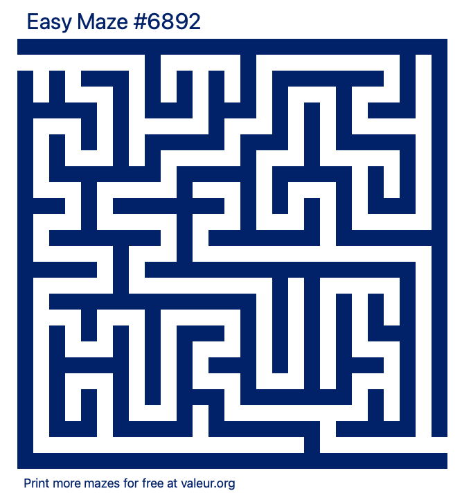 Free Printable Easy Maze number 6892