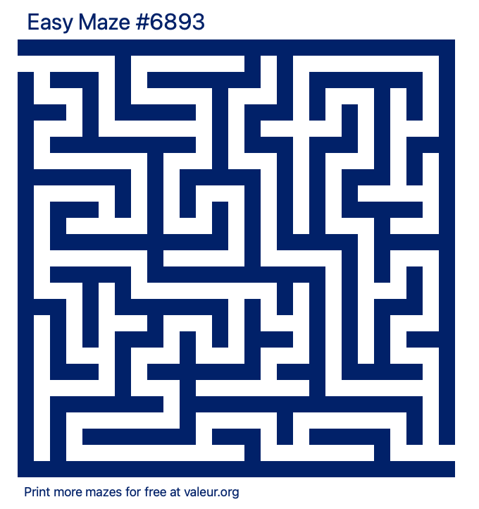 Free Printable Easy Maze number 6893