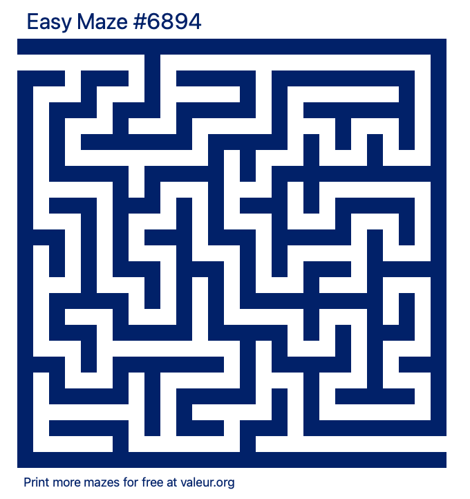 Free Printable Easy Maze number 6894