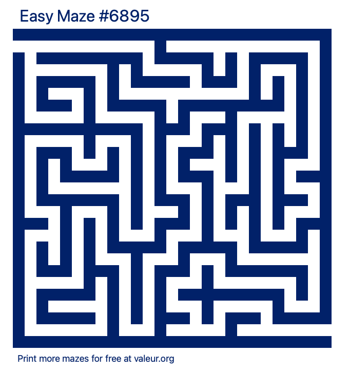 Free Printable Easy Maze number 6895