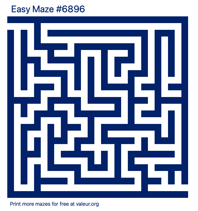 Free Printable Easy Maze number 6896