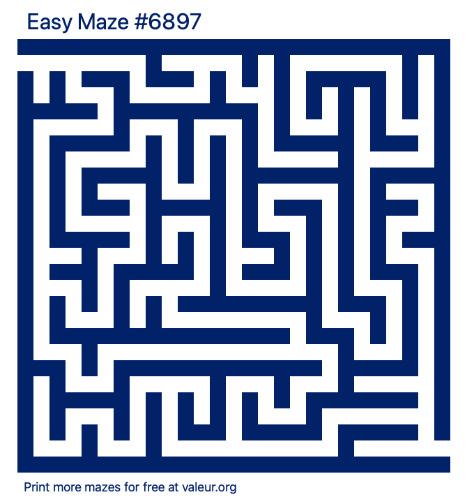 Free Printable Easy Maze number 6897