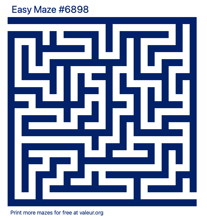 Free Printable Easy Maze number 6898