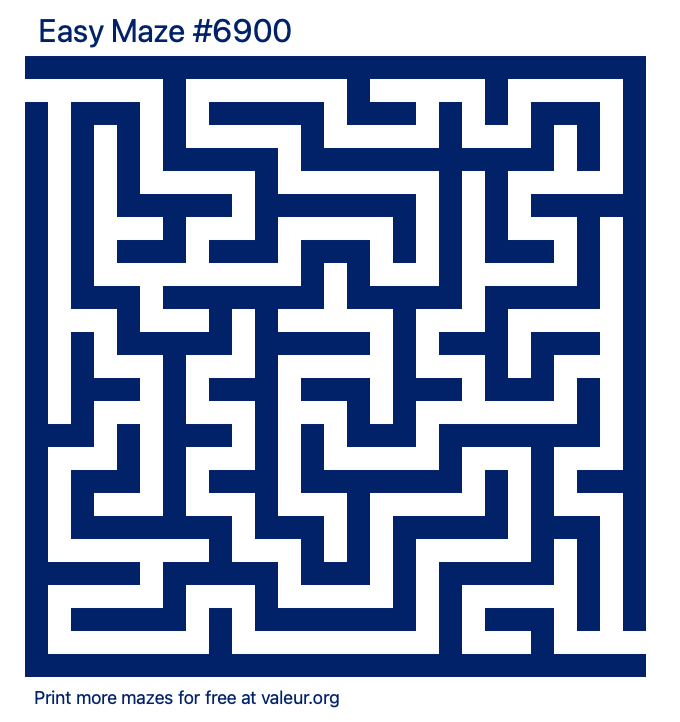 Free Printable Easy Maze number 6900