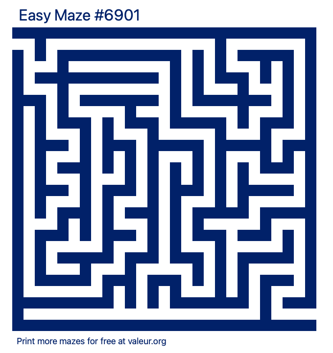 Free Printable Easy Maze number 6901