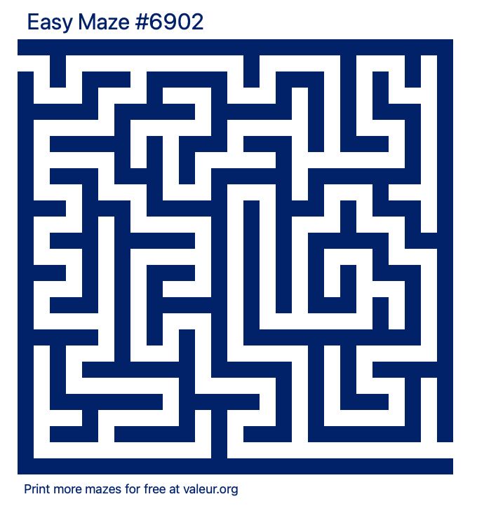 Free Printable Easy Maze number 6902