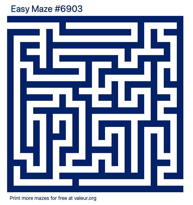 Free Printable Easy Maze number 6903