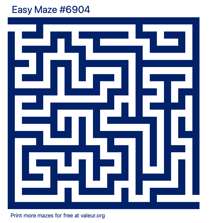 Free Printable Easy Maze number 6904