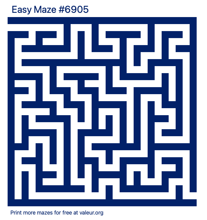 Free Printable Easy Maze number 6905