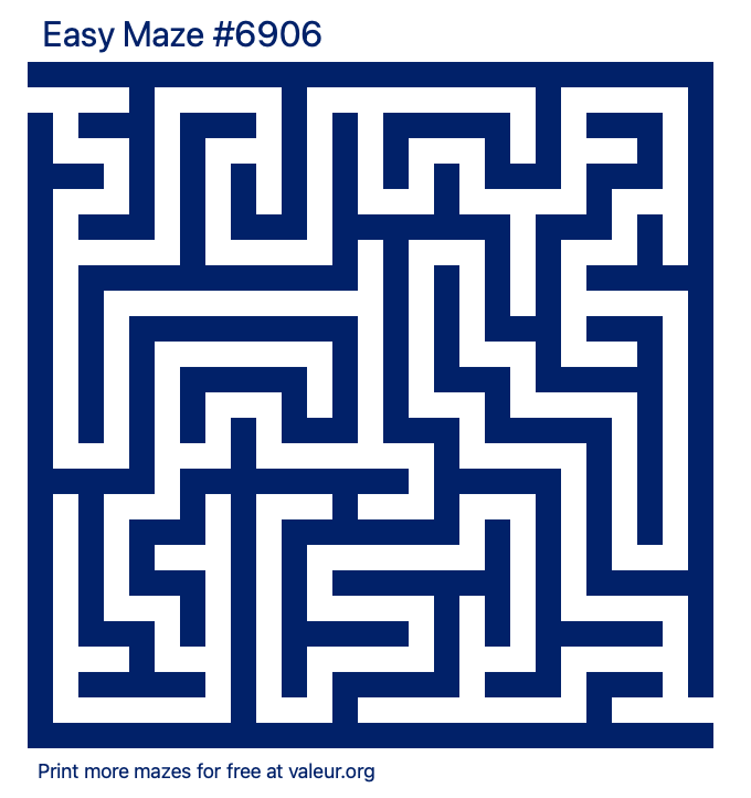 Free Printable Easy Maze number 6906