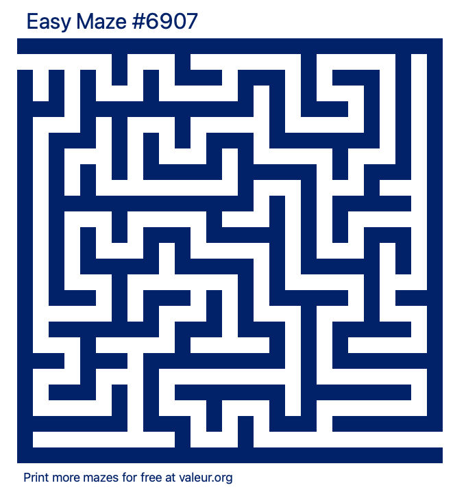 Free Printable Easy Maze number 6907