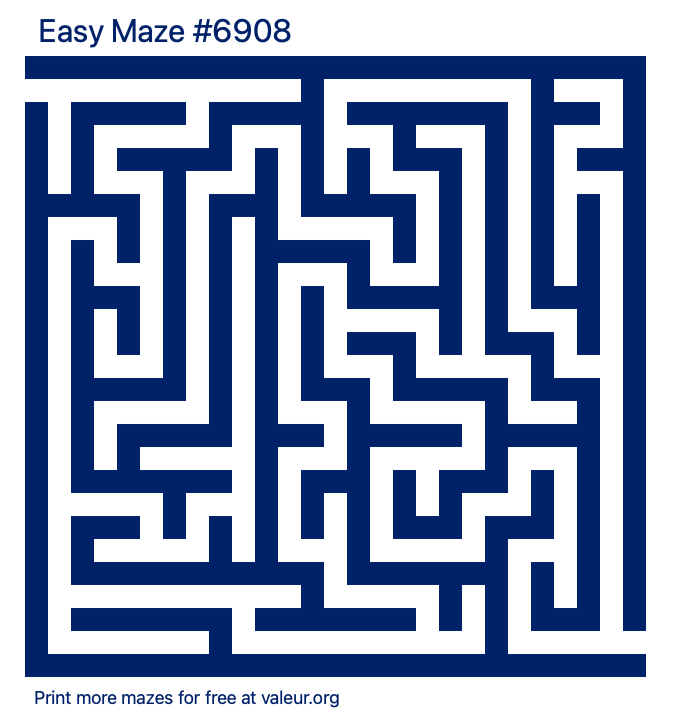 Free Printable Easy Maze number 6908