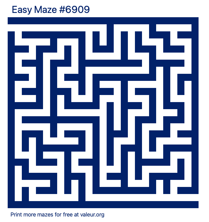 Free Printable Easy Maze number 6909