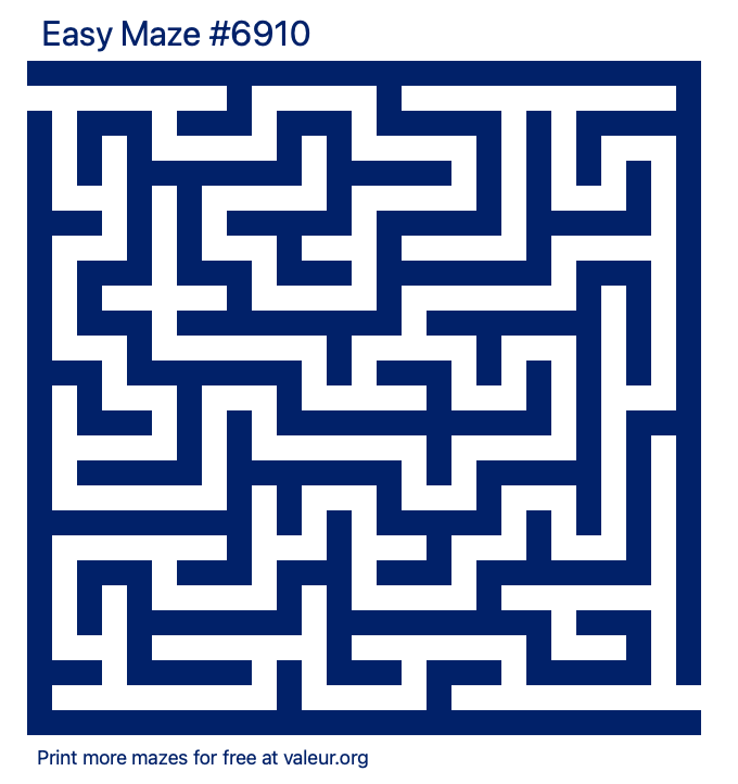 Free Printable Easy Maze number 6910