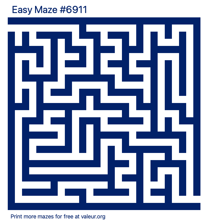 Free Printable Easy Maze number 6911