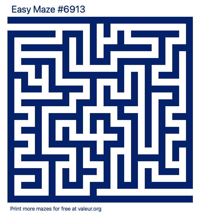 Free Printable Easy Maze number 6913