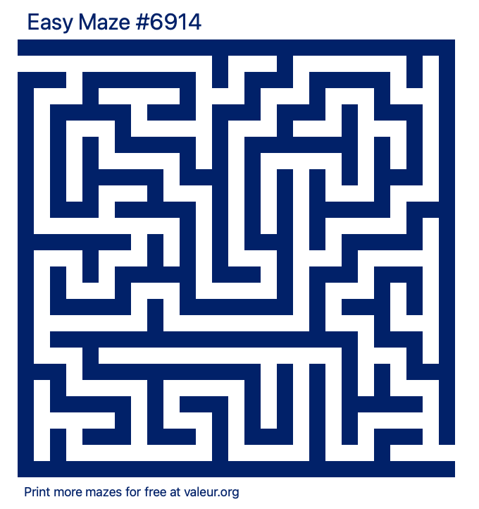 Free Printable Easy Maze number 6914