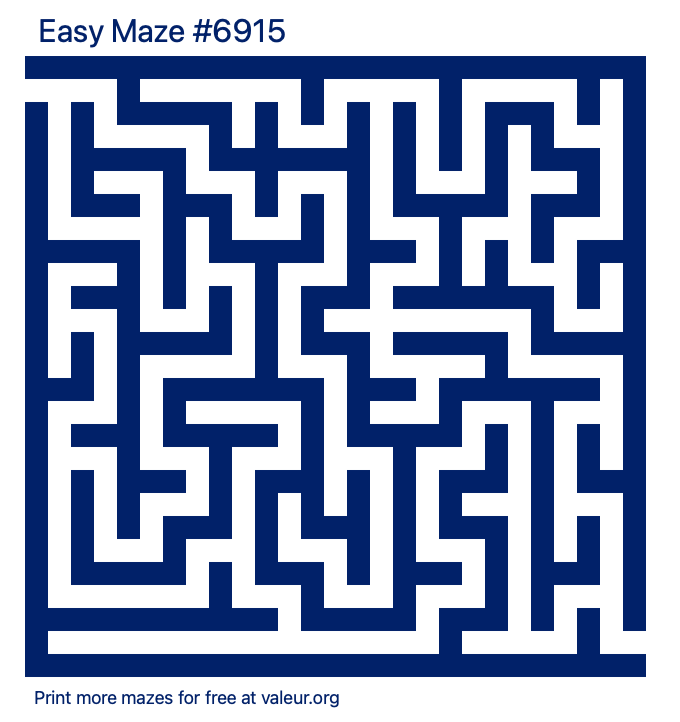 Free Printable Easy Maze number 6915