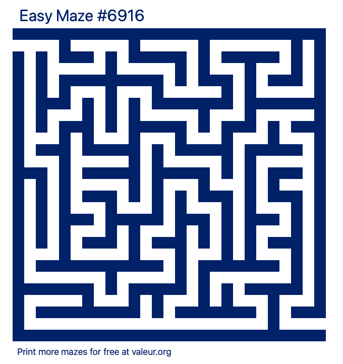 Free Printable Easy Maze number 6916