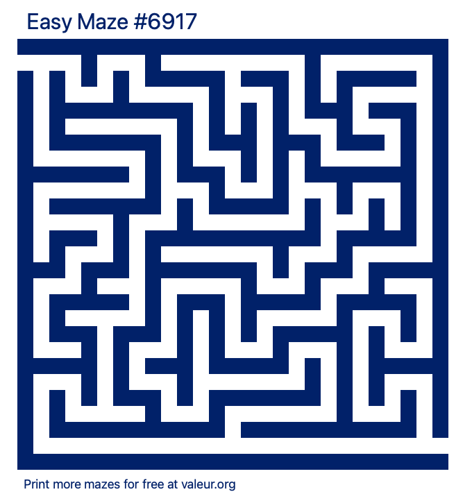 Free Printable Easy Maze number 6917